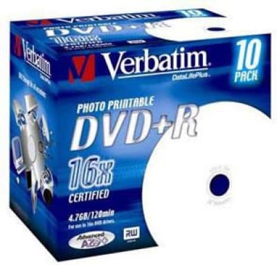 Verbatim DVD+R 4.7GB 16x 10kpl (43508)