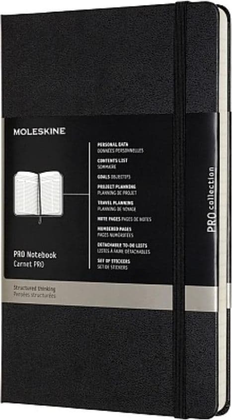 Notesbog Professionel L 13x21 tw. sort MOLESKINE