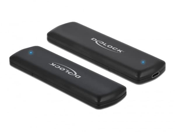 Delock M.2 NVME PCIE/SATA USB Type-C 3.1 Gen 2 ulkoinen SSD-kotelo, musta