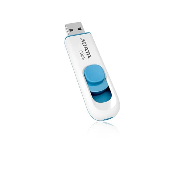 ADATA | C008 | 16 GB | USB 2.0 | Valkoinen/Sininen