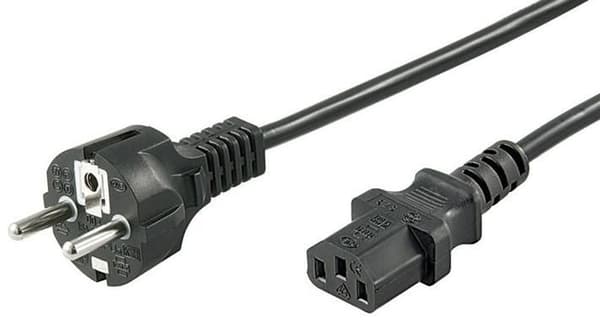 MicroConnect Strømkabel CEE 7/7 - C13 1m Sort, H05VV-F3x0.75mm2 CU, Han-Hun