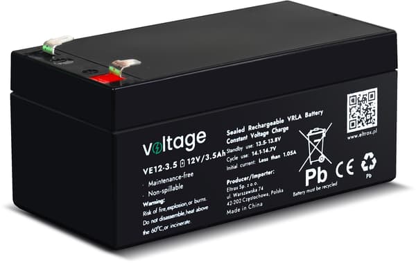 Batteri AGM Spænding 12V 3.5Ah VE12-3.5