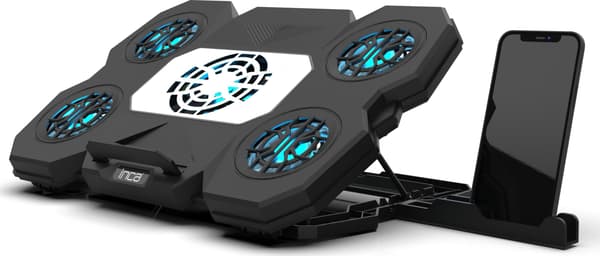 INCA INC-614GMS Gaming Notebook Køler, 9-17\", 5 blæsere