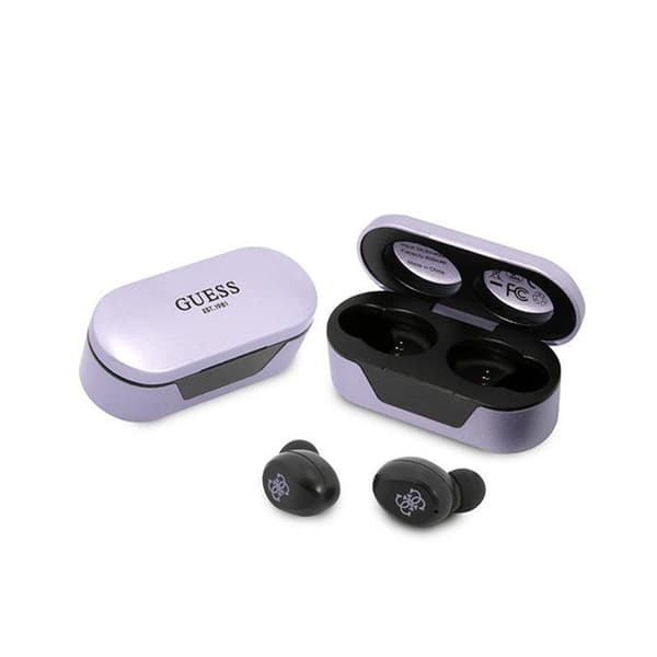 GUESS BLUETOOTH HÖRLURAR GUTWST31EU TWS + LILA DOCKNINGSSTATION/LILA