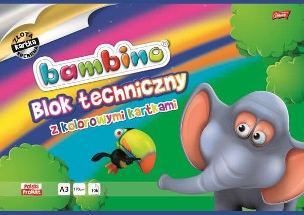 Teknisk blokfarve A3/10K (10 stk) BAMBINO