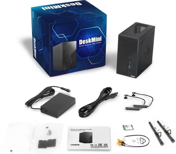 ASRock Barebone Deskmini B860 HDMI/DP/TB4 sort DDR5