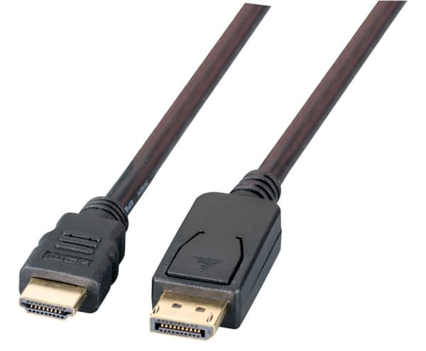 Kabel EFB DisplayPort FullHD A-A St-St, 2m, sort
