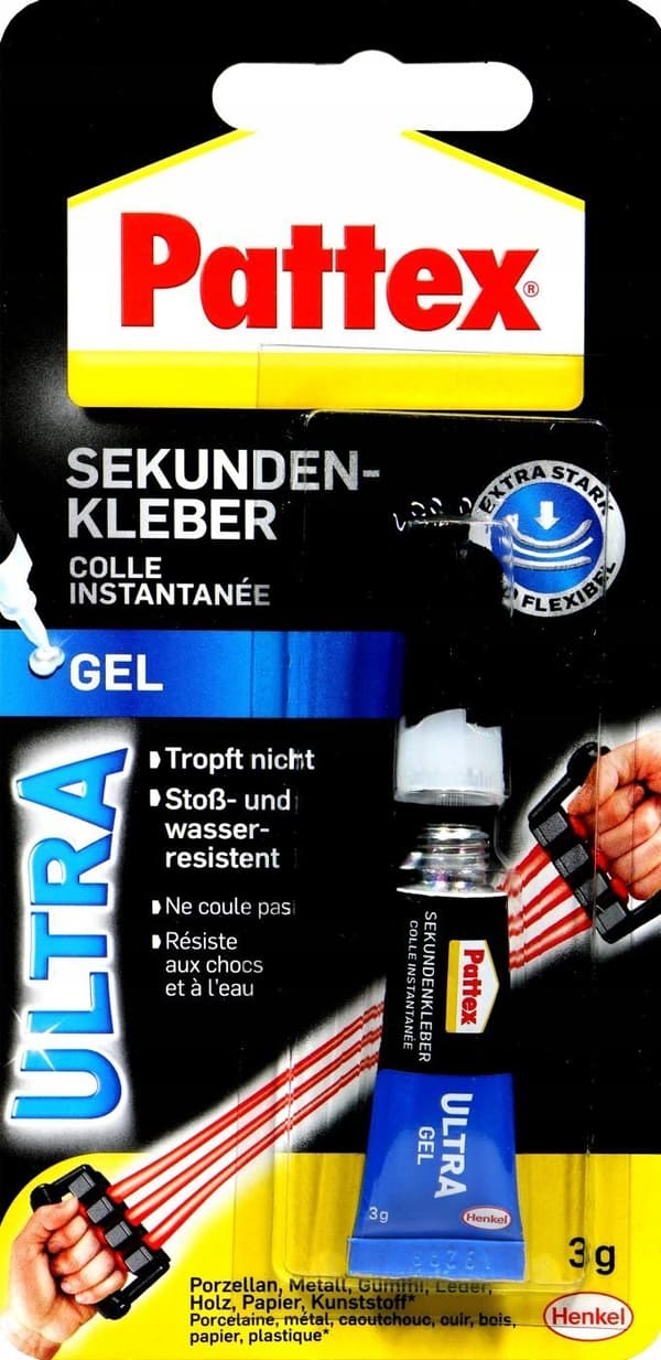 Pattex Superglue Ultra Gel WA98, tuubi 3g