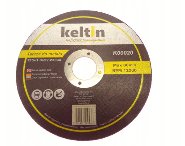Metallkapskiva 125x1.0mm KELTIN (25/100/400)