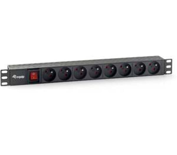 Equip 333285 strømforsyningsenhed (PDU) 8 AC stikkontakt(er) 1U Sort