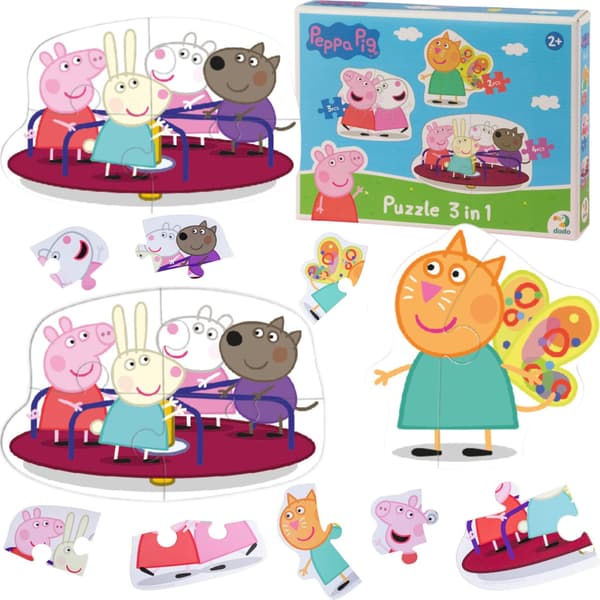 Pussel Peppa Pig 3 i 1