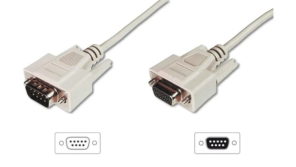 DIGITUS Dataoverførselsforlængerkabel - DSUB 9-polet han/DSUB 9-polet hun - 5 m