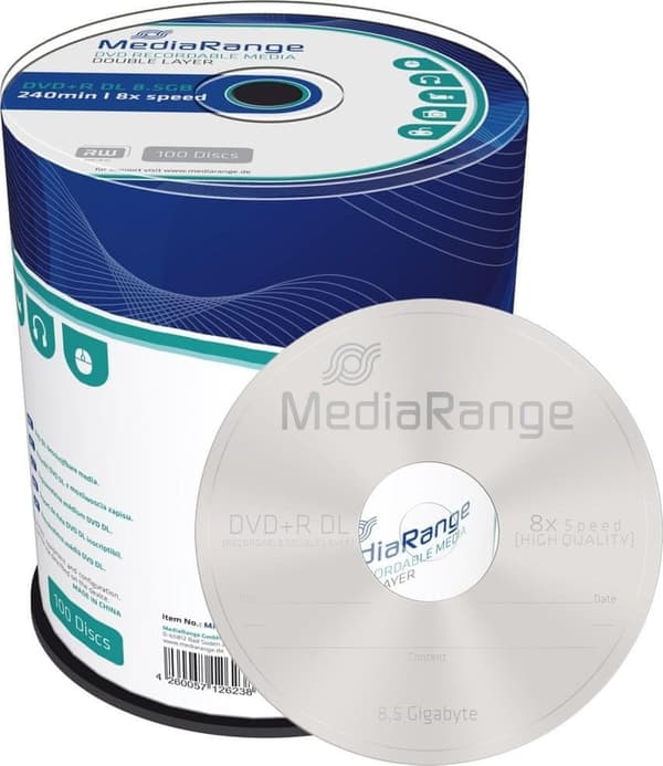 MediaRange - DVD+R DL x 100 - 8.5 GB -