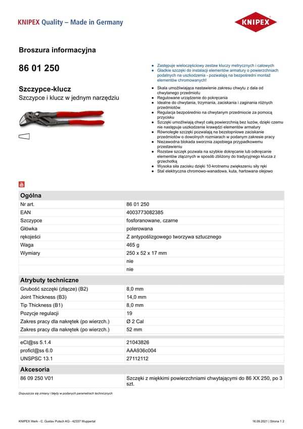KNIPEX Pihtiavain