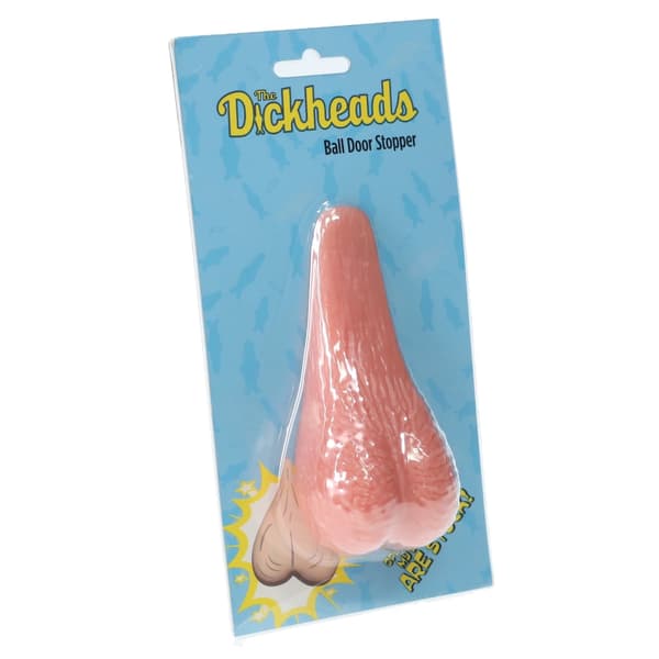 Dickheads kugleformet fleksibel dørstopper, stor, holdbart materiale
