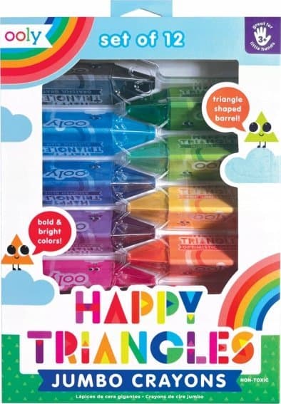 Happy Triangles jumbo trekantspennor 12 st