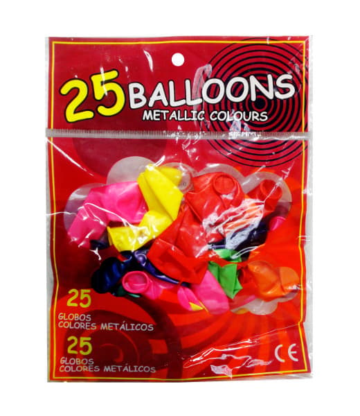 Metalliske balloner 25 stk