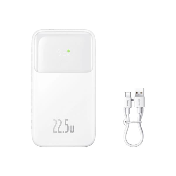 Powerbank Baseus Comet 10000mAh, 22.5W (hvid)