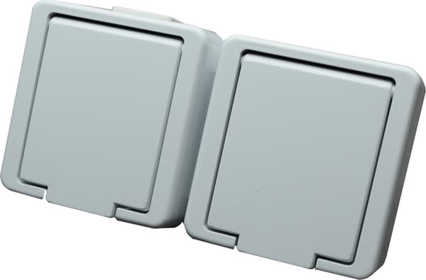 Timex JANTAR Dobbeltstik IP44 med klap hvid GNT-6j