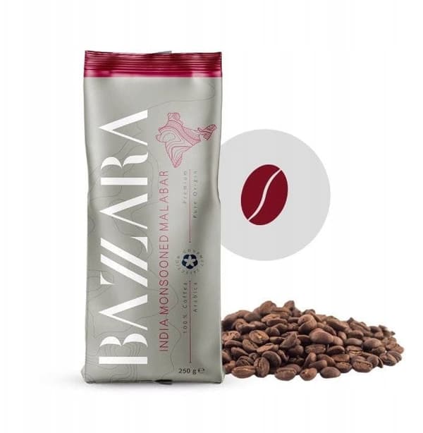 Bazzara ESPRESSO INDIA MONSOONED MALABAR Hela kaffebönor 250g