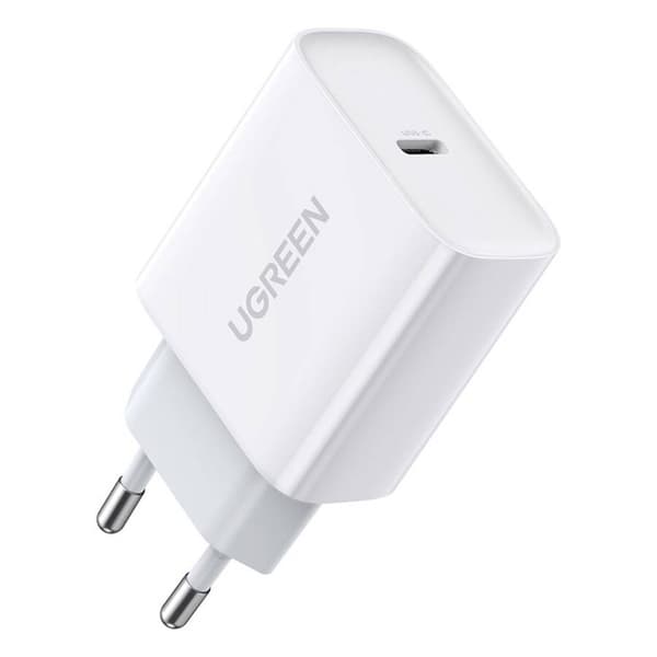UGREEN USB-OPLADER POWER DELIVERY 3.0 QUICK CHARGE 4.0+ 20W 3A HVID (60450)