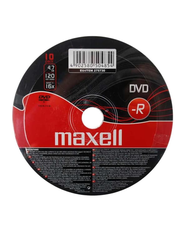 MAXELL DVD-R 4.7GB 16X SP*10 275730.30.TW