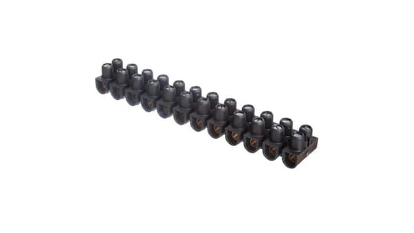 12-napainen riviliitin 10mm2 musta 034215