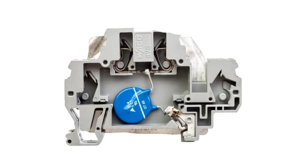 Johtoliitin varistorilla 24V DC harmaa 870-523/281-582