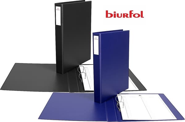 Ringbind til personlige filer Biurfol A4/4cm 2R sort