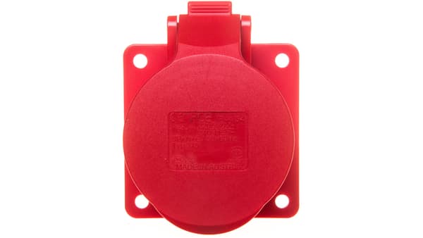 Tavlestik 16A 5P 400V /75x75/ rød IP44 TWIST 315-6f7