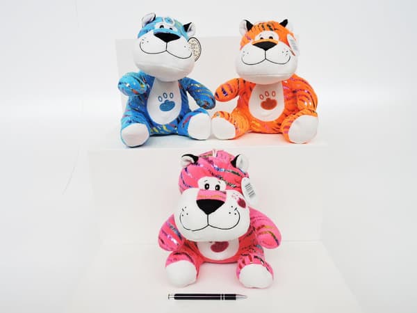 Maskot Tiger 3 farve 25 cm 156952