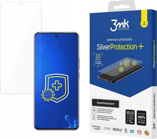 3MK SILVERPROTECT+ REALME GT5 MÄRKÄ ANTIMIKROBIKALVO ASENNETTU