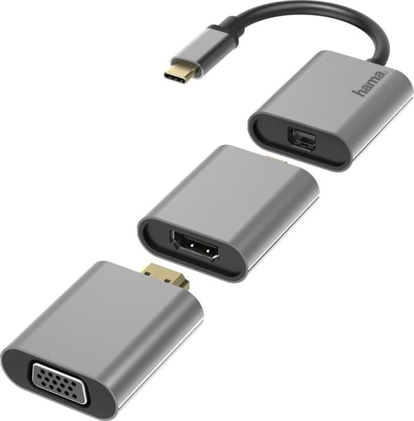HAMA USB-C - Mini DisplayPort + HDMI + VGA