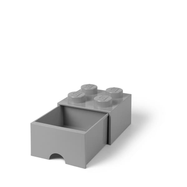 Lego klodsskuffe 4 grå