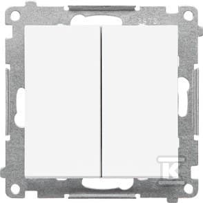 Simon 55 Dubbelknapp utan piktogram (modul) 10 AX, 250 V~, snabbkoppling vit matt TP2.01/111