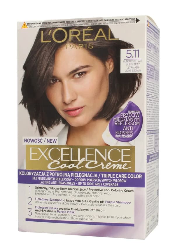 L'Oreal Professionnel Hårfarvecreme Excellence 5.11 Ultra Askeblond Lys Brun