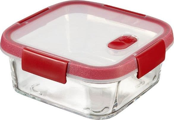 CURVER BEHOLDER COOK SQUARE 0,7L /TRANSPARENT/ RØD