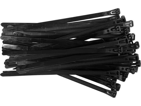 ÅTERLÖSBARA KABELBAND 7,6X200MM 50ST SVART