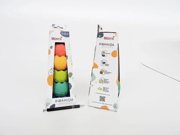 Mjuk sensorisk pyramid pastell 0m+ ZA4489