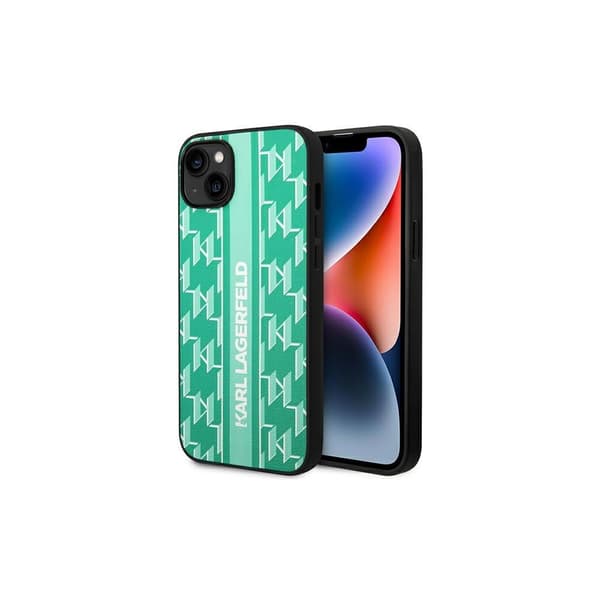Karl Lagerfeld KLHCP14MPGKLSKN iPhone 14 Plus 6.7\" Hardcase grøn / grøn Monogram Stripe