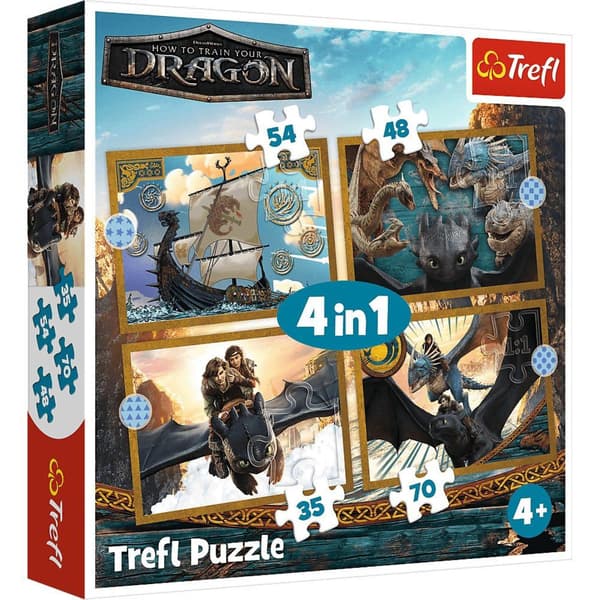 4-i-1 spil - Dragon Days - Trefl 34678
