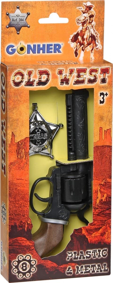 Cowboyrevolverset med Gonher-märke