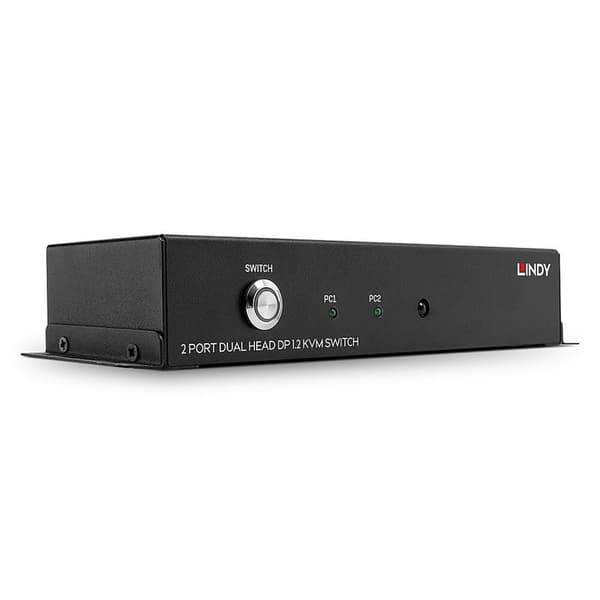 LINDY KVM Switch 2-Port Dual Head DisplayPort & USB 2.0 Sort