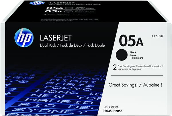 HP Tonerpatroner LaserJet 05A - 2-pack - Svart