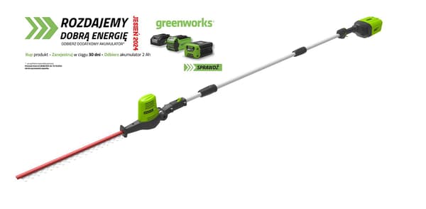 60V Stånghäcksax GREEMWORKS 51cm GD60PHT51