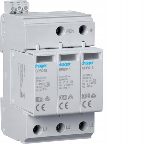 Bake stop C Tyyppi 2 3P 20kA Siec TN-C SPB315