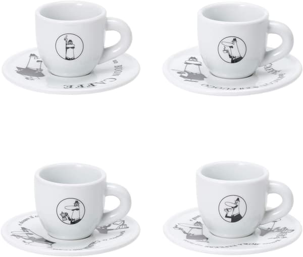 Bialetti - Carousel - Set med 4 koppar med ställ