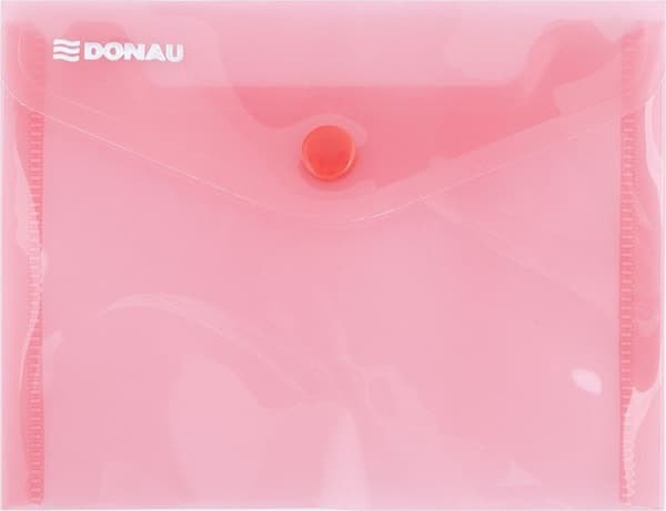 Donau Kuvertmappe DONAU lås, PP, A6, 180mikr., rød