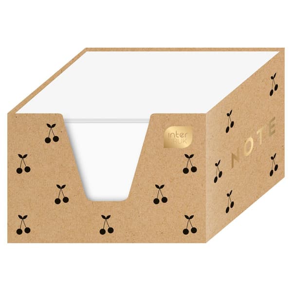 Papirkube hvid 9x9x5cm i en kraftkop