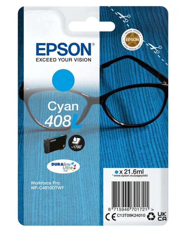 Original blækpatron Epson 408L Cyan